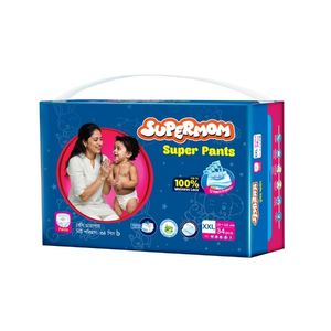 Supermom Baby Pant Diaper XXL (14-25) Kg - 34 pcs Super Saver Pack